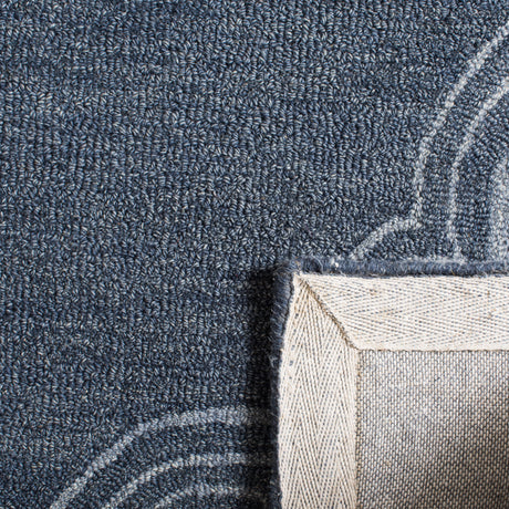 Safavieh Micro-Loop Mlp620F Grey/Navy Rugs.