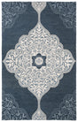 Safavieh Micro-Loop Mlp620F Grey/Navy Rugs.