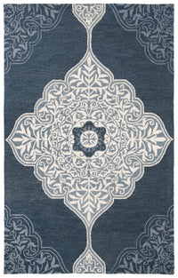 Safavieh Micro-Loop Mlp620F Grey/Navy Area Rug