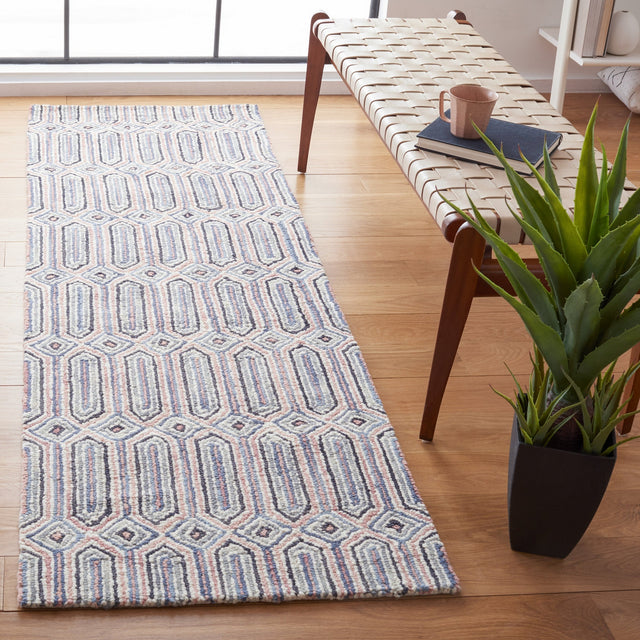 Safavieh Micro Loop Mlp630U Pink/Grey Rug.