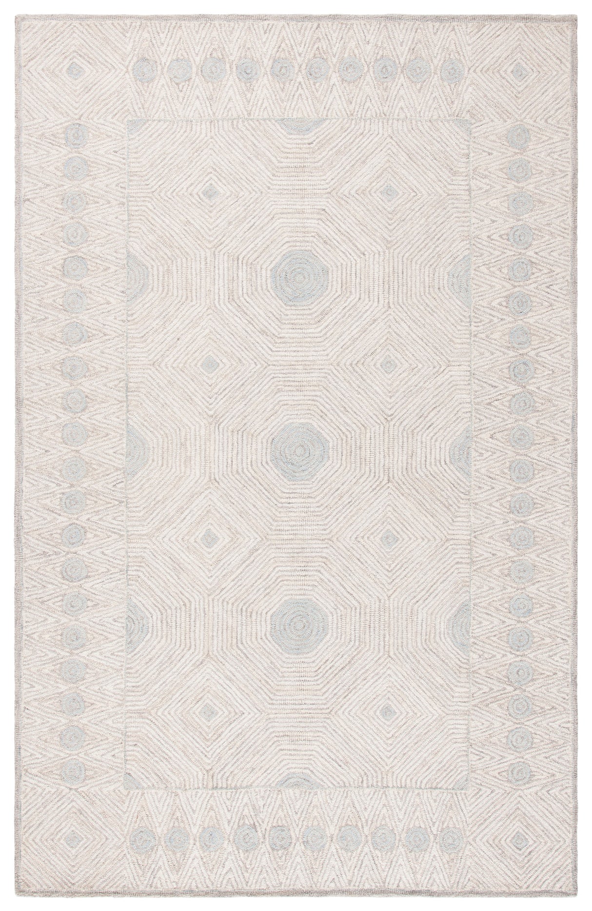 Safavieh Micro Loop Mlp631G Silver/Beige Rug.