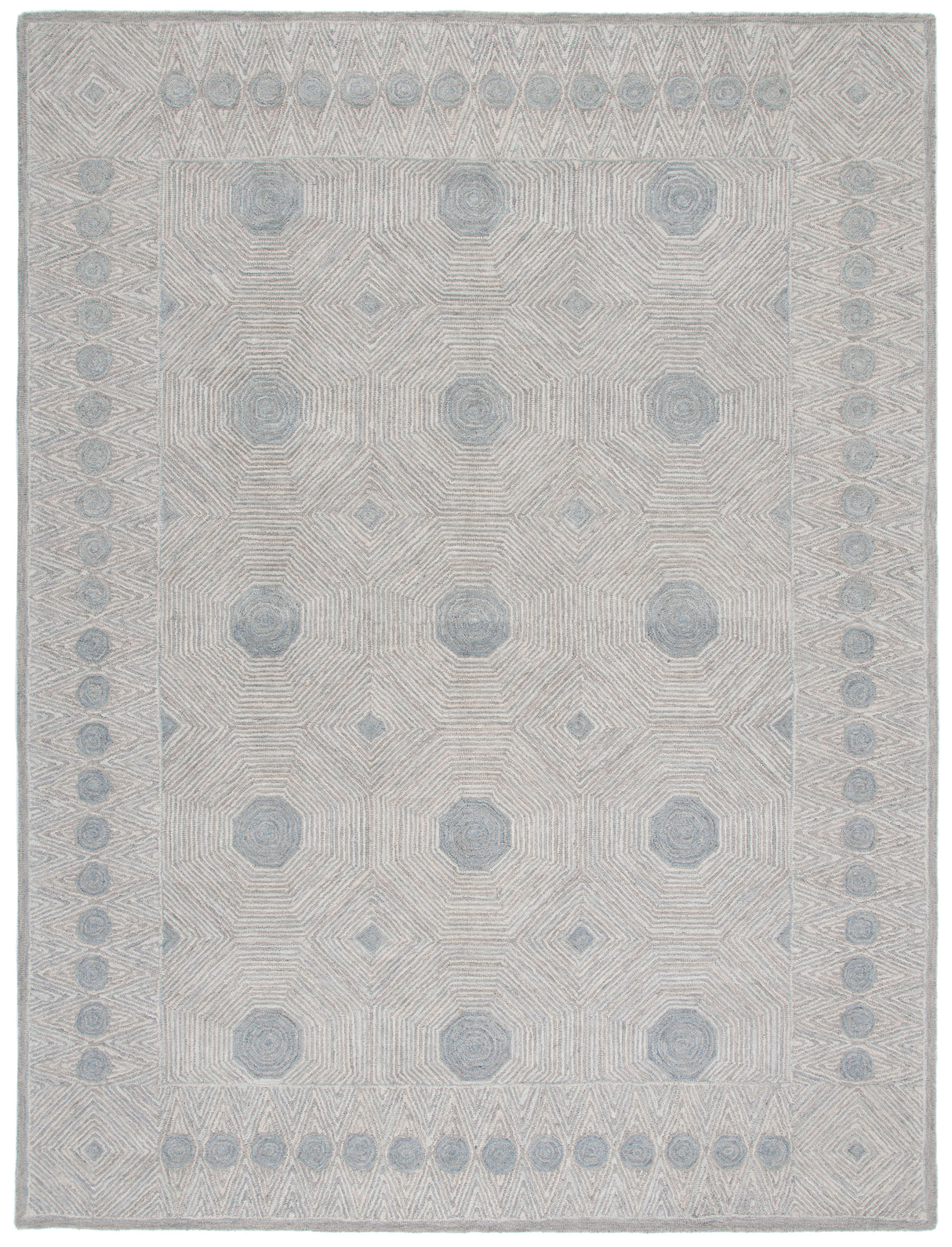 Safavieh Micro Loop Mlp631G Silver/Beige Rug.