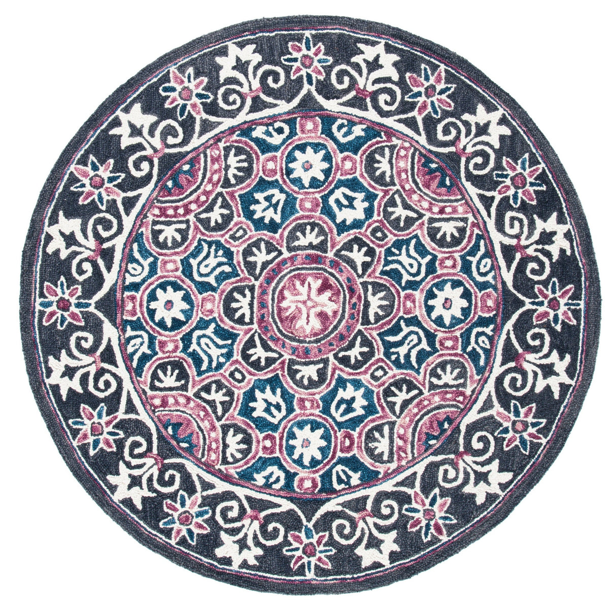 Safavieh Micro Loop Mlp632A Ivory/Pink Rug.