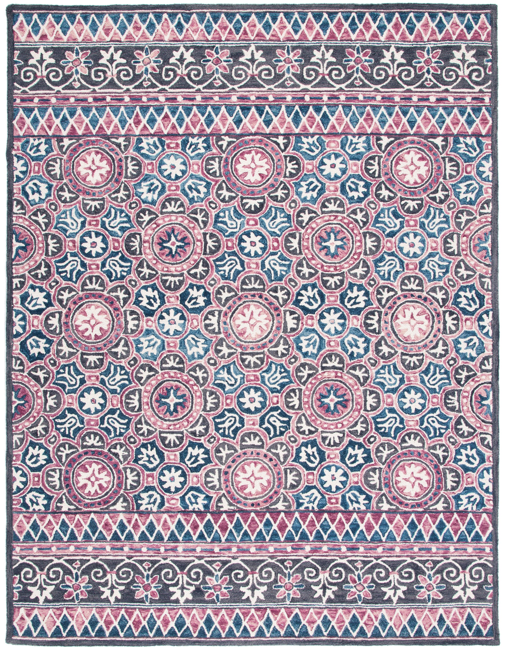 Safavieh Micro Loop Mlp632A Ivory/Pink Area Rug