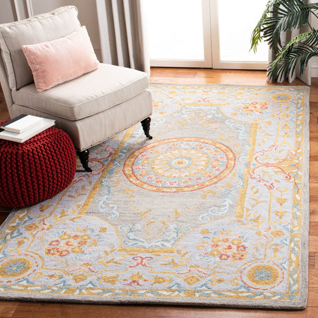 Safavieh Micro Loop Mlp634Y Green/Grey Rug.