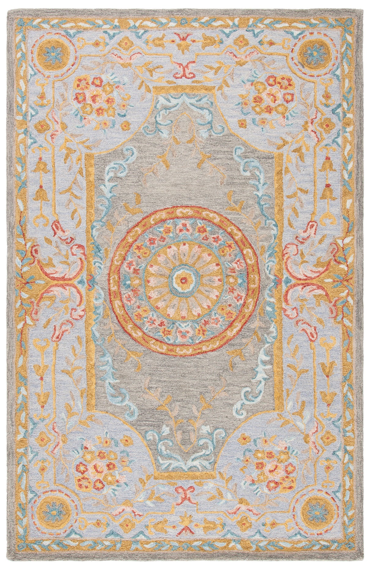 Safavieh Micro Loop Mlp634Y Green/Grey Rug.