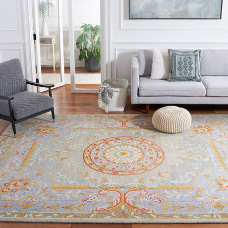 Safavieh Micro Loop Mlp634Y Green/Grey Rug.