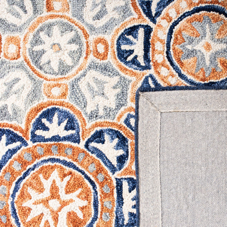 Safavieh Micro Loop Mlp635T Brown/Blue Rug.