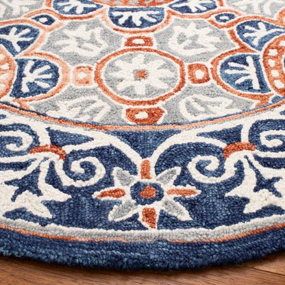 Safavieh Micro Loop Mlp635T Brown/Blue Area Rug