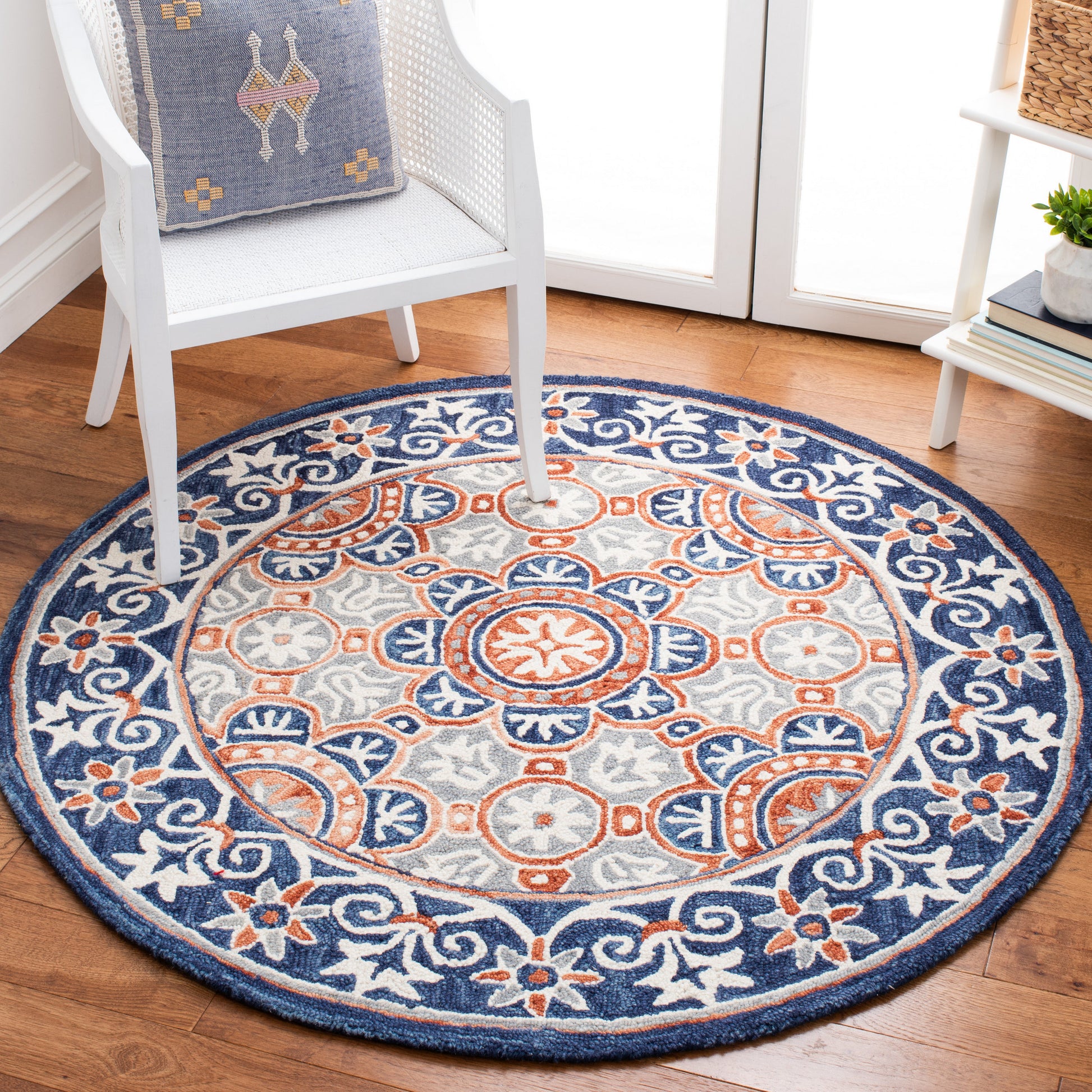 Safavieh Micro Loop Mlp635T Brown/Blue Area Rug