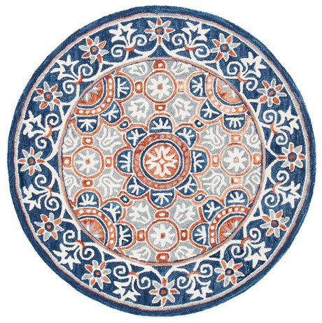 Safavieh Micro Loop Mlp635T Brown/Blue Rug.