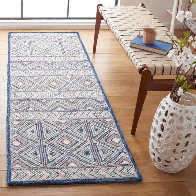 Safavieh Micro Loop Mlp637U Pink/Blue Rug.