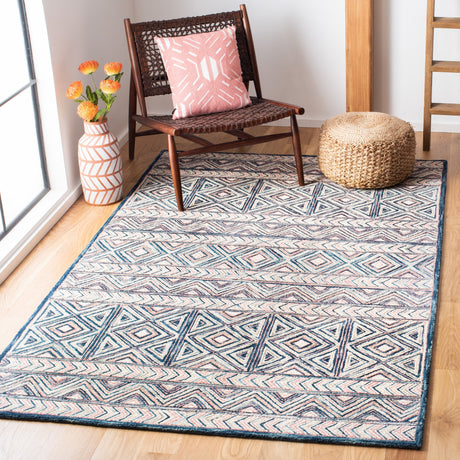 Safavieh Micro Loop Mlp637U Pink/Blue Rug.