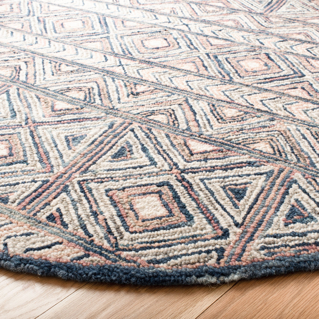 Safavieh Micro Loop Mlp637U Pink/Blue Rug.