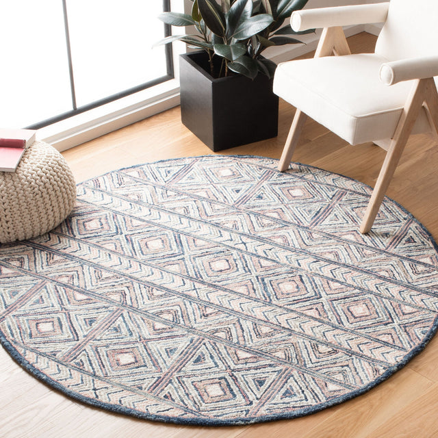 Safavieh Micro Loop Mlp637U Pink/Blue Rug.