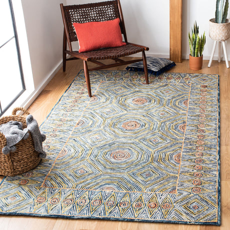 Safavieh Micro Loop Mlp638Y Green/Blue Rug.