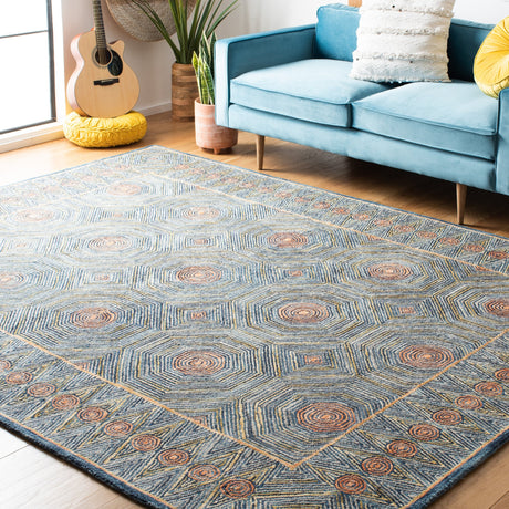 Safavieh Micro Loop Mlp638Y Green/Blue Rug.