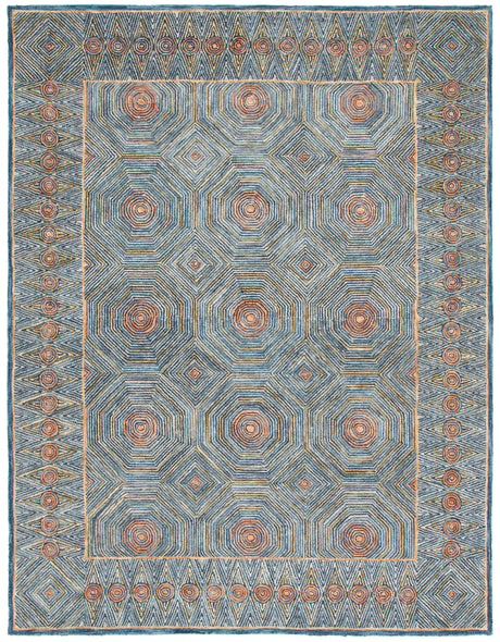 Safavieh Micro Loop Mlp638Y Green/Blue Rug.