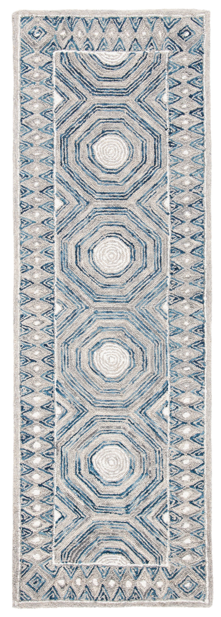 Safavieh Micro Loop Mlp639A Ivory/Blue Rug.