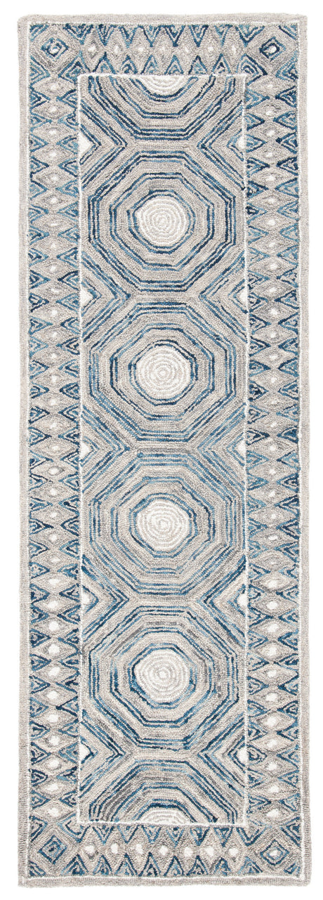 Safavieh Micro Loop Mlp639A Ivory/Blue Rug.