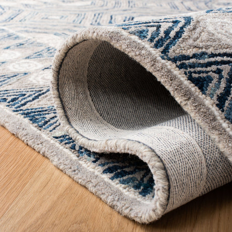Safavieh Micro Loop Mlp639A Ivory/Blue Rug.