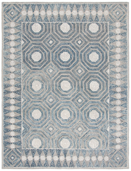 Safavieh Micro Loop Mlp639A Ivory/Blue Rug.
