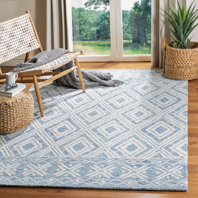 Safavieh Micro-Loop Mlp646M Blue/Ivory Rugs.