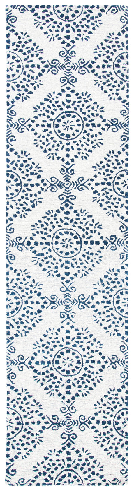 Safavieh Micro-Loop Mlp647A Ivory/Blue Rugs.