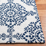 Safavieh Micro-Loop Mlp647A Ivory/Blue Rugs.