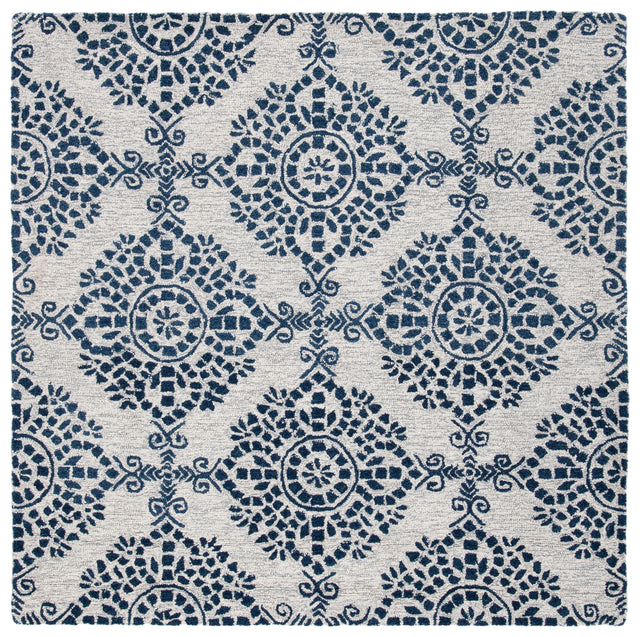 Safavieh Micro-Loop Mlp647A Ivory/Blue Rugs.