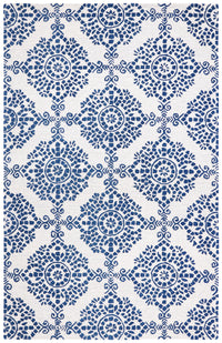 Safavieh Micro-Loop Mlp647A Ivory/Blue Area Rug