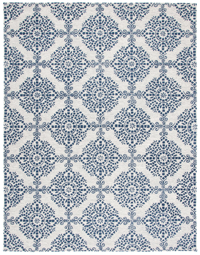 Safavieh Micro-Loop Mlp647A Ivory/Blue Rugs.
