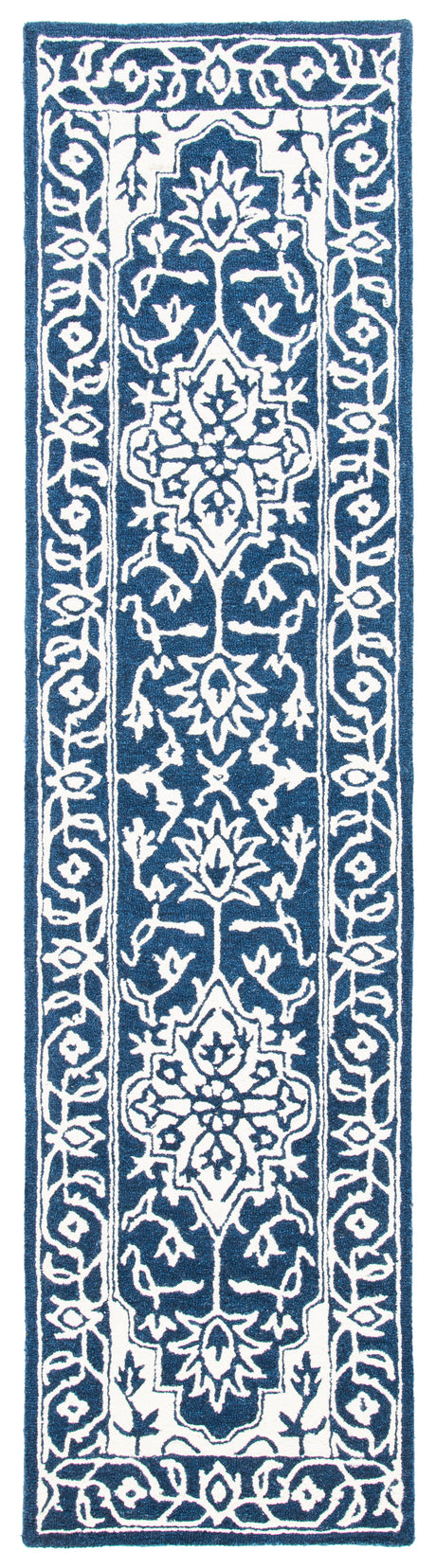 Safavieh Micro-Loop Mlp648N Navy/Ivory Rugs.