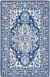 Safavieh Micro-Loop Mlp648N Navy/Ivory Rugs.