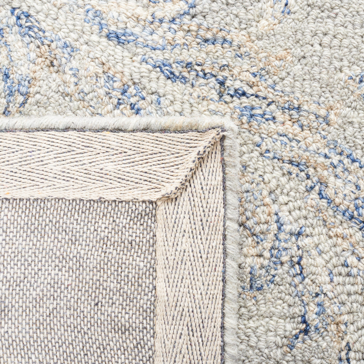 Safavieh Micro Loop Mlp875F Grey/Blue Rug.
