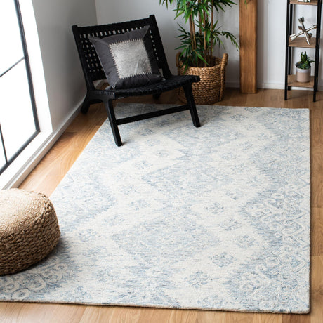 Safavieh Micro-Loop Mlp951A Ivory/Blue Rugs.