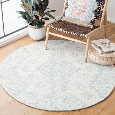 Safavieh Micro-Loop Mlp951A Ivory/Blue Rugs.