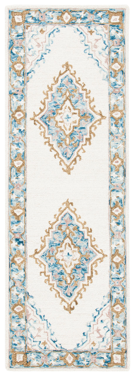 Safavieh Micro-Loop Mlp953A Ivory/Blue Rugs.