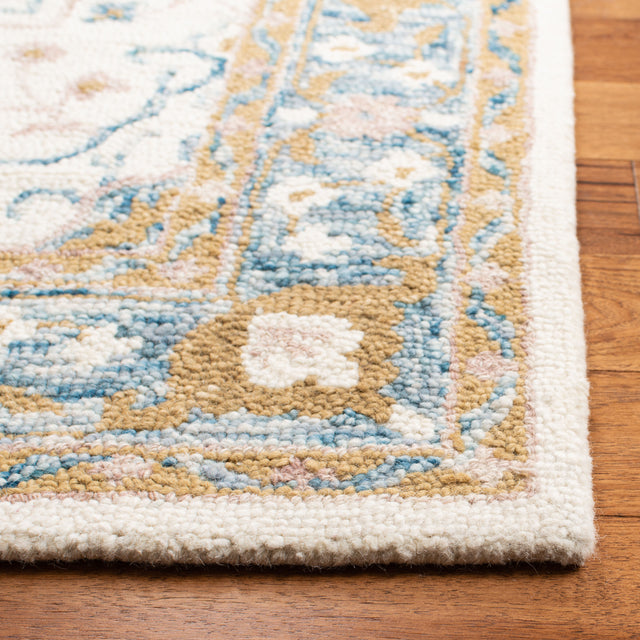 Safavieh Micro-Loop Mlp953A Ivory/Blue Rugs.