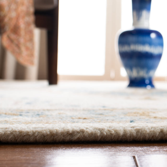 Safavieh Micro-Loop Mlp953A Ivory/Blue Rugs.