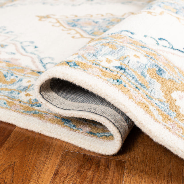Safavieh Micro-Loop Mlp953A Ivory/Blue Rugs.