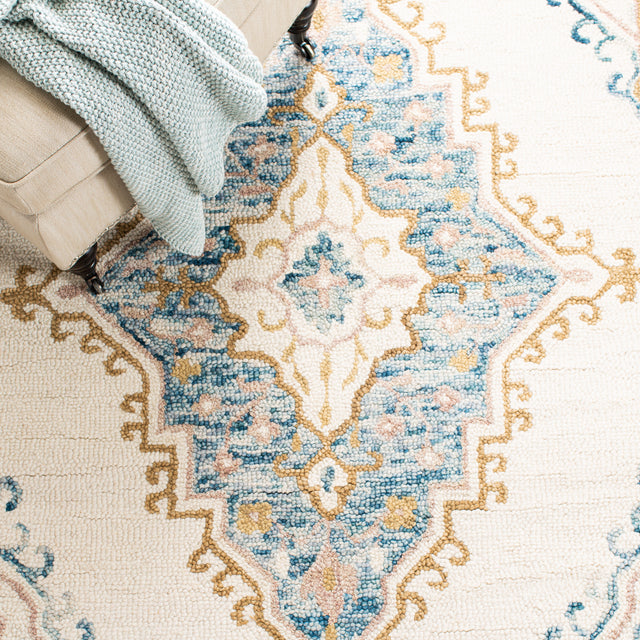 Safavieh Micro-Loop Mlp953A Ivory/Blue Rugs.