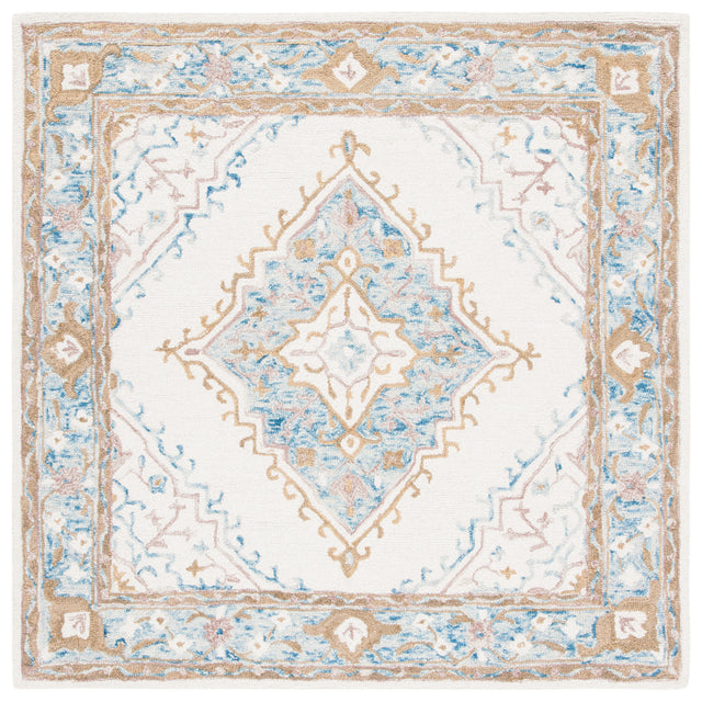 Safavieh Micro-Loop Mlp953A Ivory/Blue Rugs.