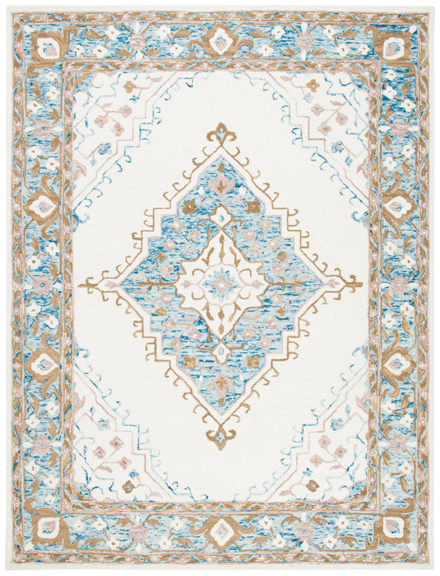 Safavieh Micro-Loop Mlp953A Ivory/Blue Rugs.