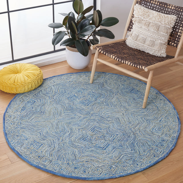 Safavieh Micro-Loop Mlp975M Blue Rugs.