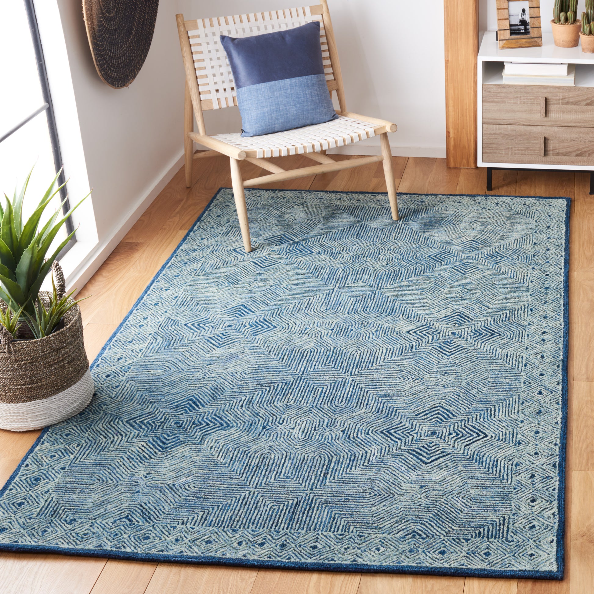 Safavieh Micro-Loop Mlp975N Navy Area Rug