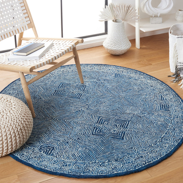 Safavieh Micro-Loop Mlp975N Navy Rugs.