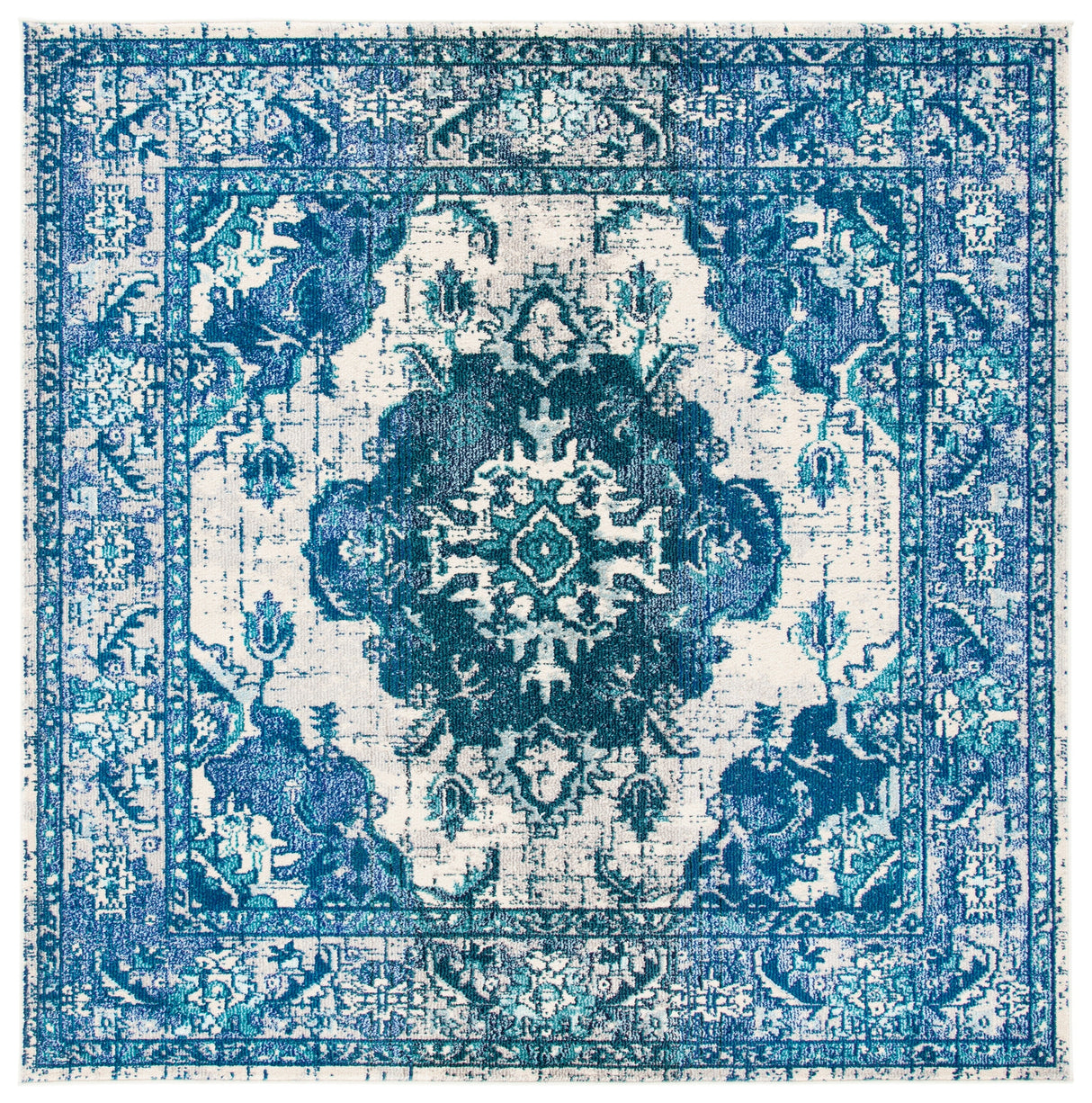 Safavieh Monaco Mnc243A Ivory/Blue Rugs.