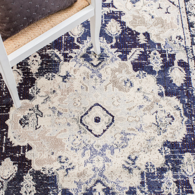 Safavieh Monaco Mnc243C Ivory/Navy Area Rug