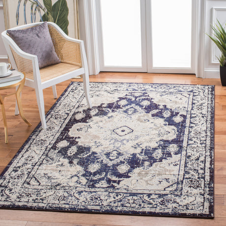 Safavieh Monaco Mnc243C Ivory/Navy Area Rug